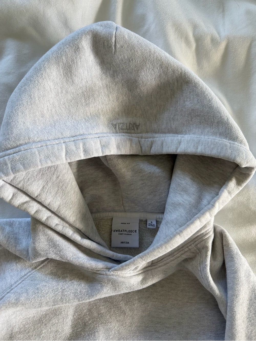 Aritzia Perfect Light Heather Gray Sweatfleece Hoodie